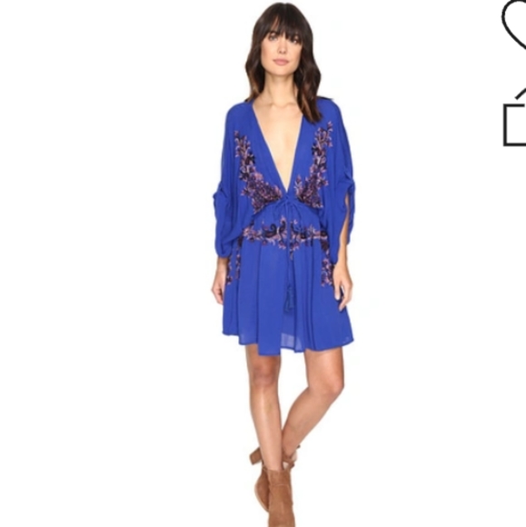 Free People Pretty Pineapple Embroidered Dress Size S - Picture 2 of 11